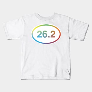 26.2 Miles Marathon Running Race Distance Rainbow Kids T-Shirt